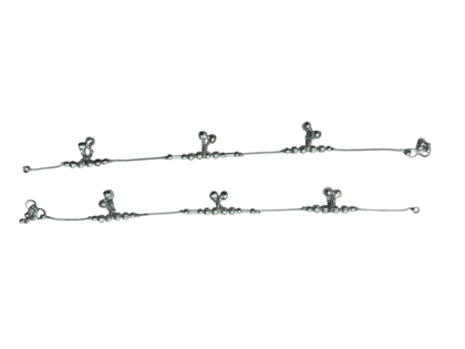 925 Sterling Silver Anklets with Bells for Women and Girls - Traditional Indian Payal Jewelry