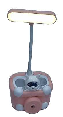 Cute Cartoon Animal LED Desk Lamp with Pen Holder and USB Rechargeable, Pink Cute Cartoon Animal LED Desk Lamp with Pen Holder and USB Rechargeable, Pink