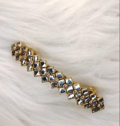 Gold Hair Barrette with Rhinestones