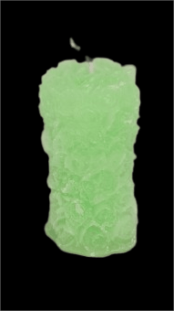 Green Textured Pillar Candle | Hand-poured | Green Textured Pillar Candle | Hand-poured |