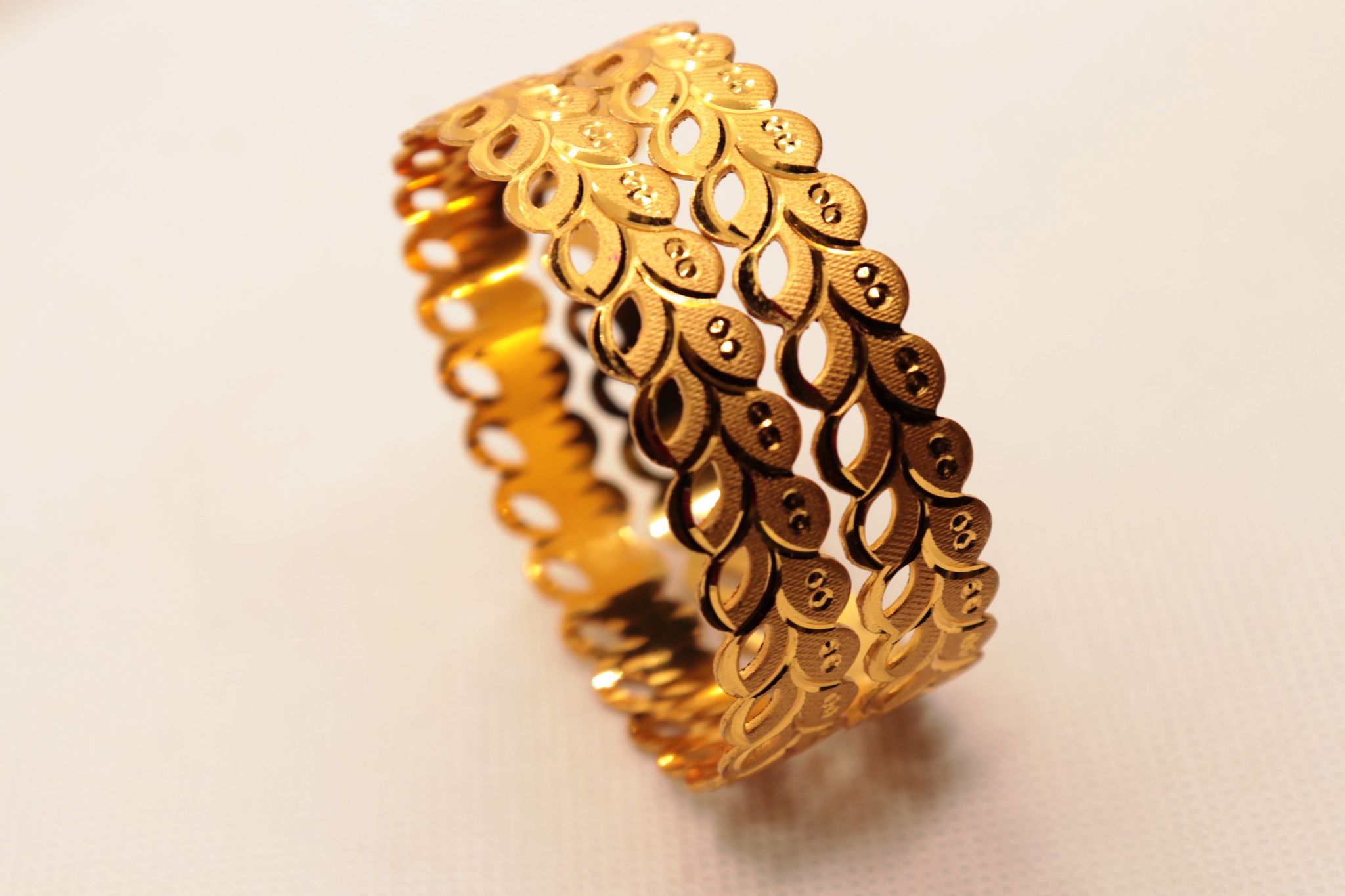 Gold Plated Designer Bangle Set for Women