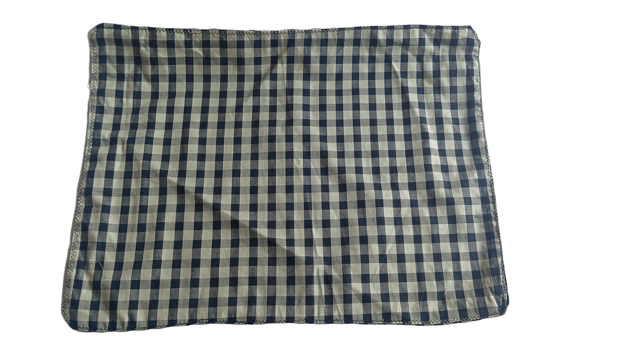 Brown and Black Gingham Cotton Fabric Handkerchief