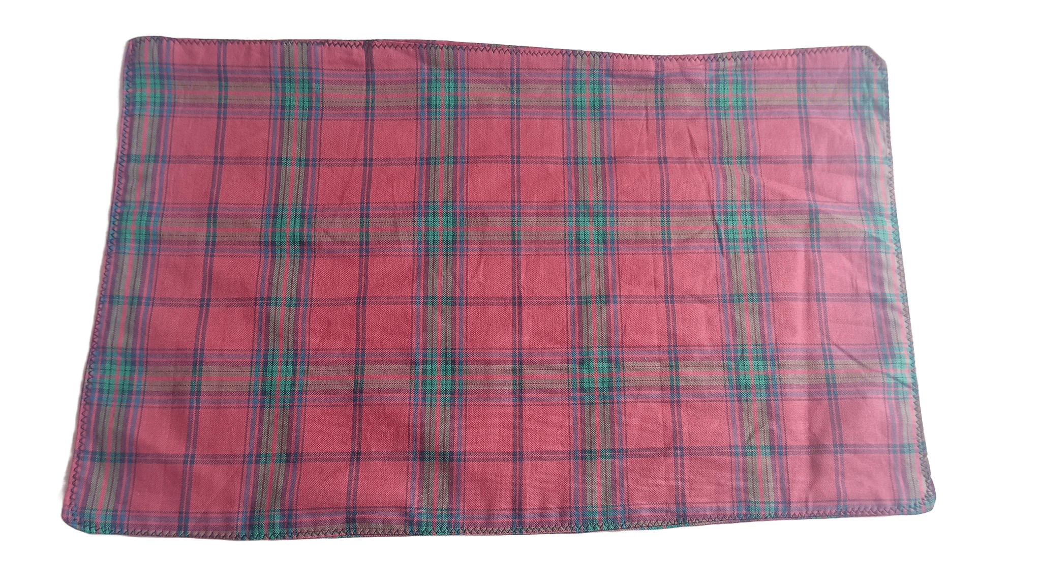 Red and Green Plaid Cotton Fabric Napkin