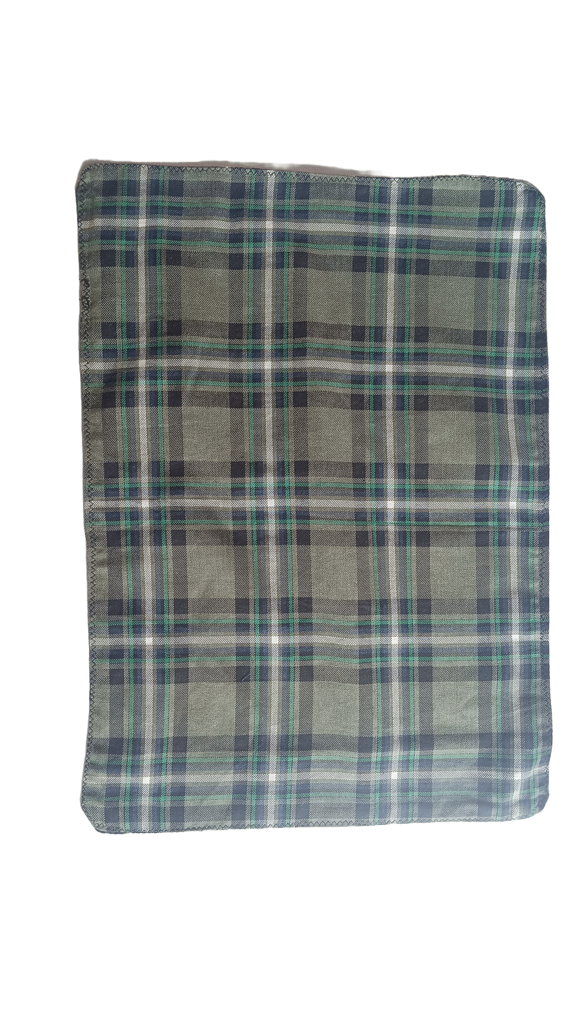 Green and Blue Plaid Handkerchief