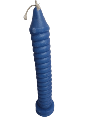 Blue Spiral Candle Blue Spiral Candle