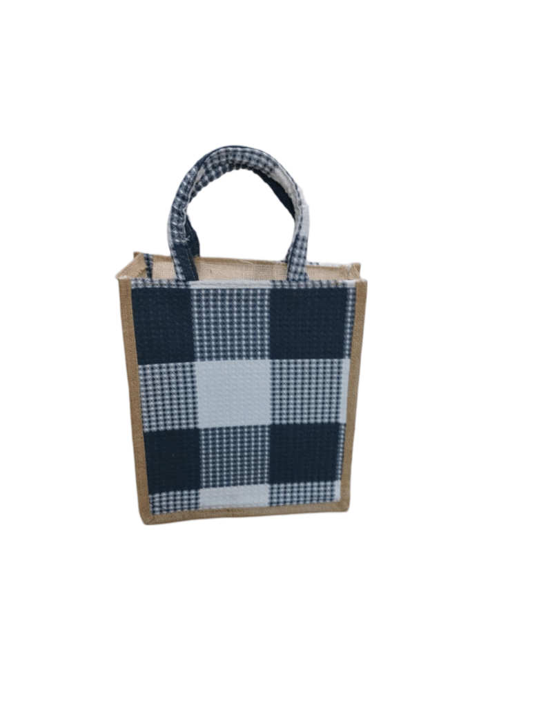 Checked Jute Bag