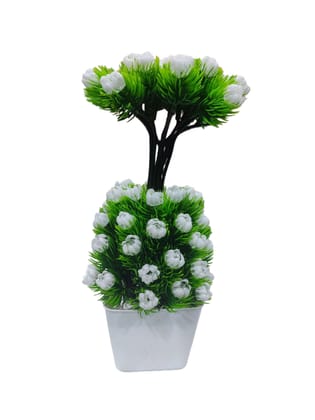 Artificial Potted Plant with White Flowers Artificial Potted Plant with White Flowers