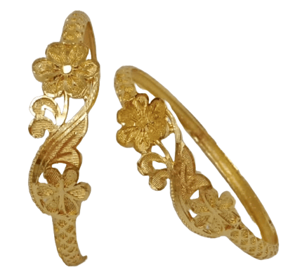 22K Yellow Gold Floral Design Ring for Women
