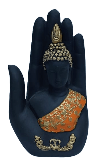 Buddha Statue in Hand* Hand with Buddha Statue