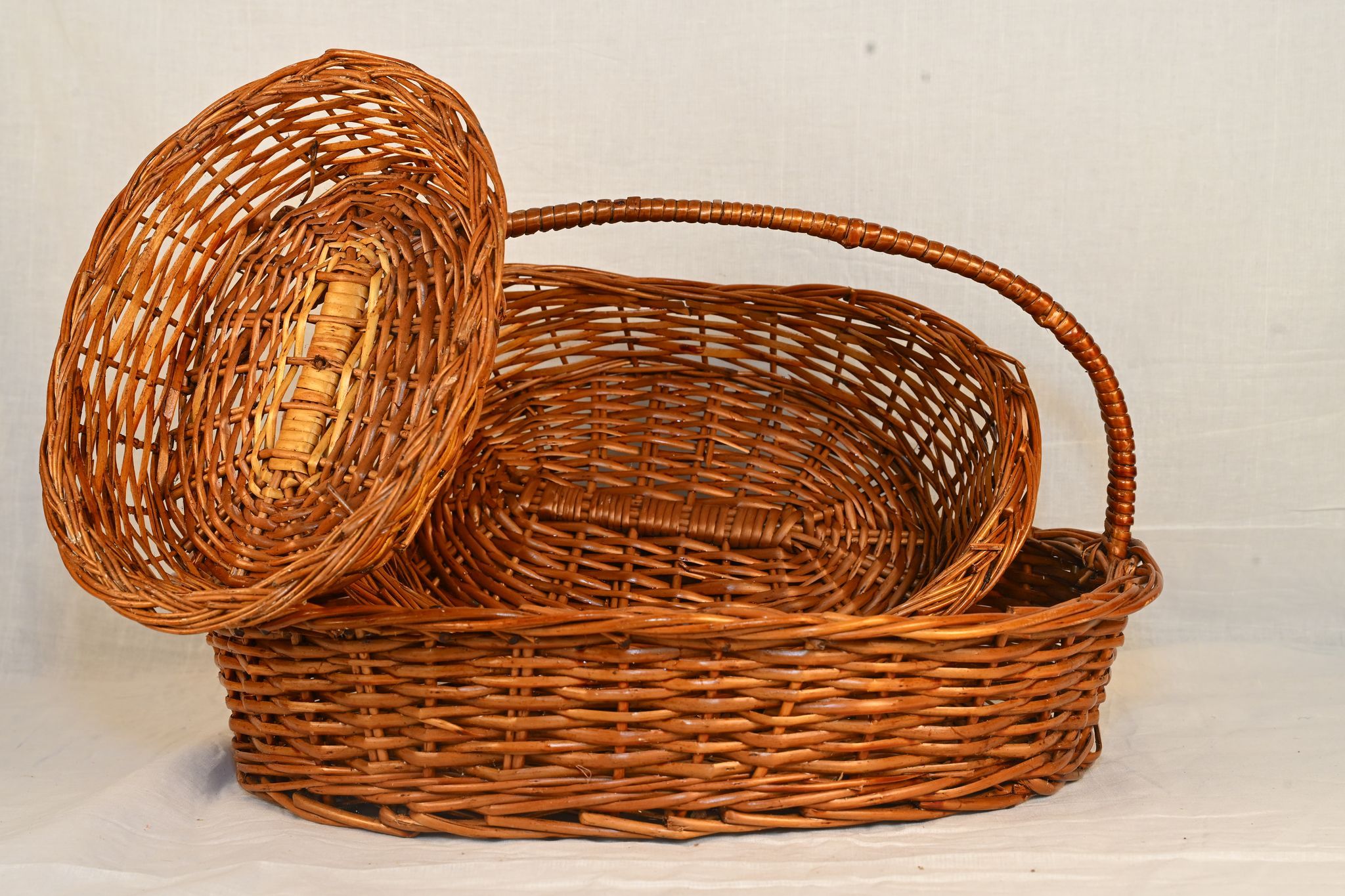 Set of 3 Wicker Picnic Baskets