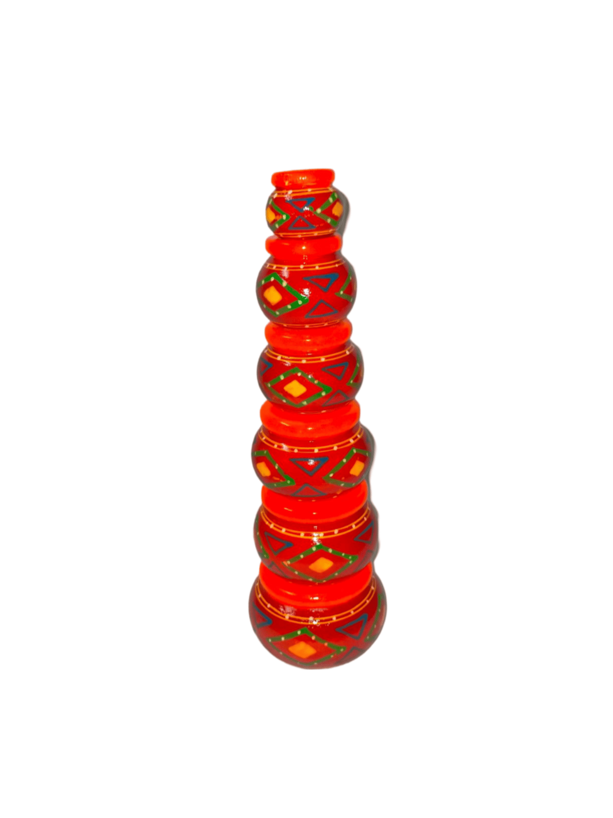 Handmade and Hand-painted Wooden Decorative pots (6 pots)