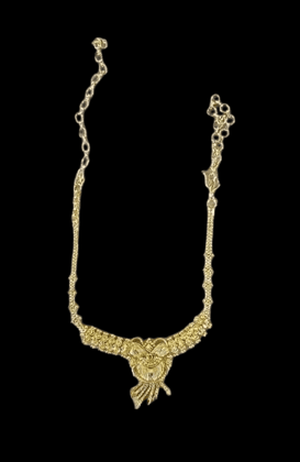 Delicate Gold-Plated Pendant Necklace with Chain Delicate Gold-Plated Pendant Necklace with Chain