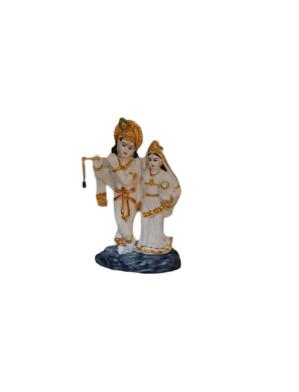 White Marble Radha Krishna Statue