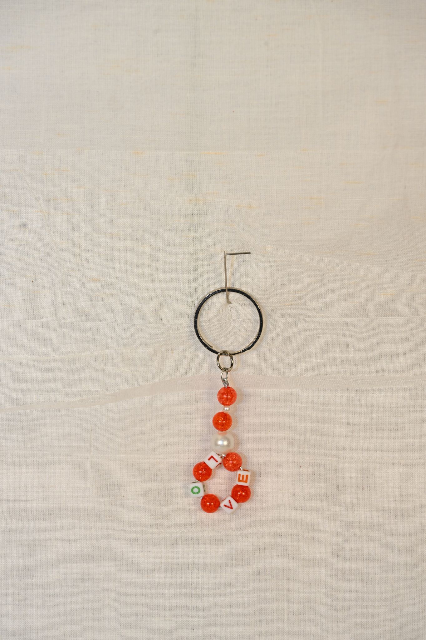 Beaded Keyring with LOVE Charm