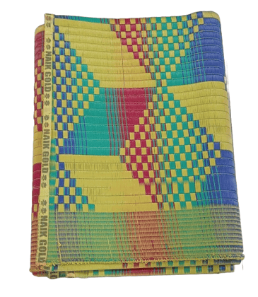 Handwoven Checkered Straw Mat