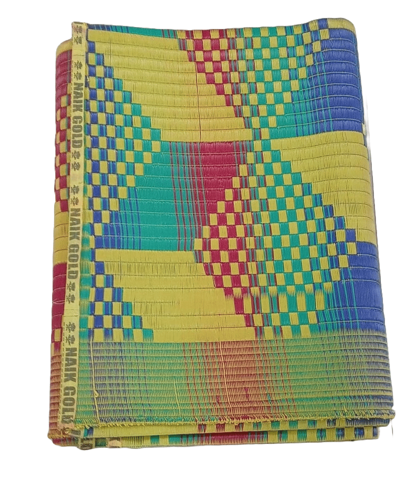 Handwoven Checkered Straw Mat