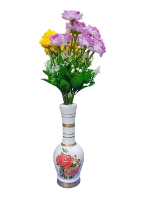 Here are some suggested product titles:* Decorative Flower Vase* Hand-painted Flower Vase* Ceramic Flower Vase* Unique Flower Vase* Stylish Flower Vase* Modern Flower Vase* Floral Vase