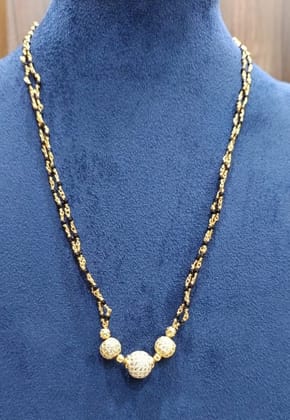 "Stunning Gold Plated Beads Mangalsutra Necklace for Women"