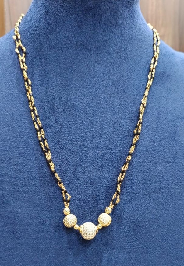 "Stunning Gold Plated Beads Mangalsutra Necklace for Women"