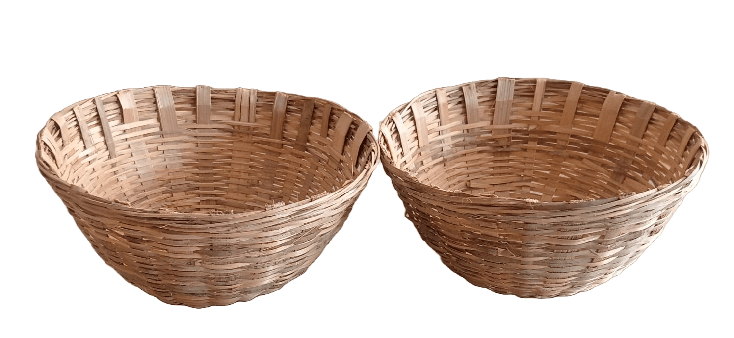 Set of 2 Wicker Nesting Baskets