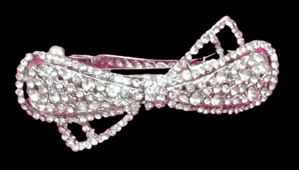 "Stunning Rhinestone Bow Hair Clip"