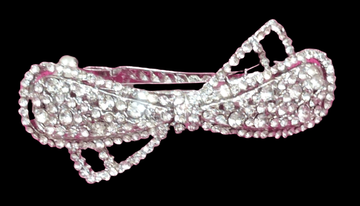 "Stunning Rhinestone Bow Hair Clip"