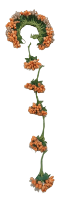 Bridal Hair Accessory for Women - Orange Flower Hair Jewelry for Wedding