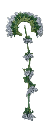 Artificial Silver Flower Hair Accessory for Women