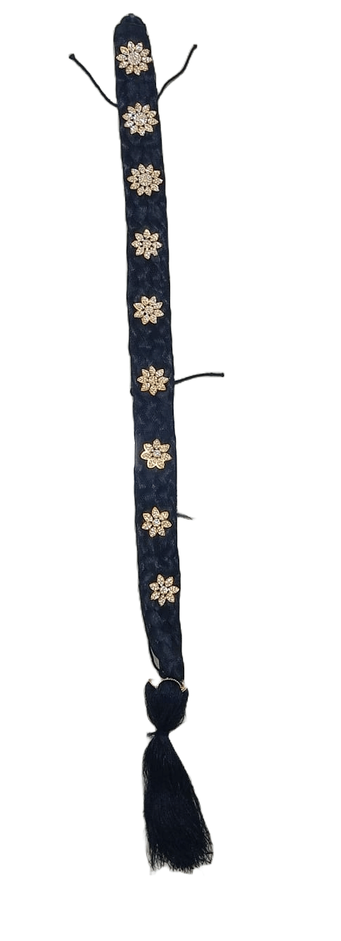 Indian Traditional Velvet Kamarband with Golden Stones for Women