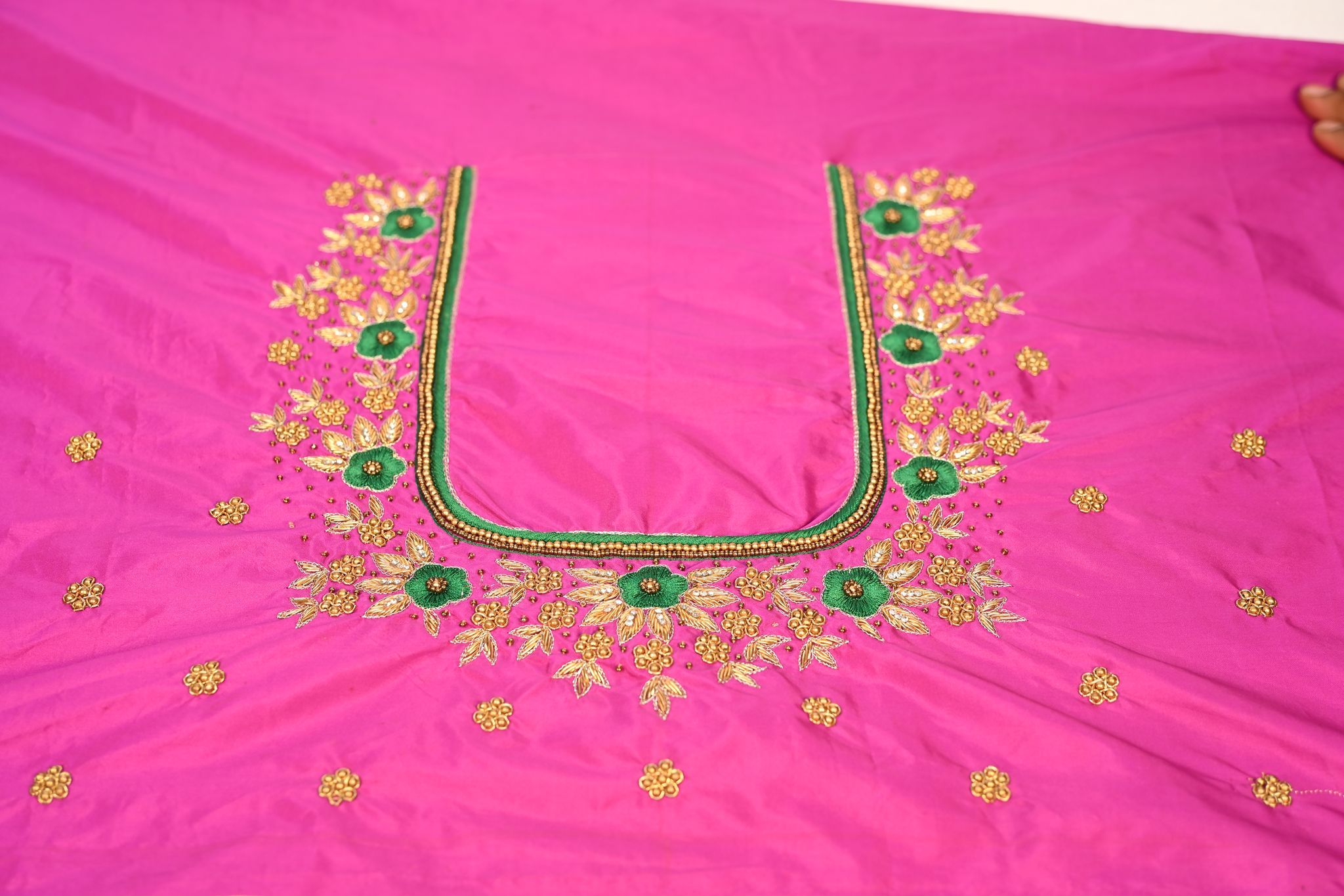 Pink Hand Embroidered Blouse