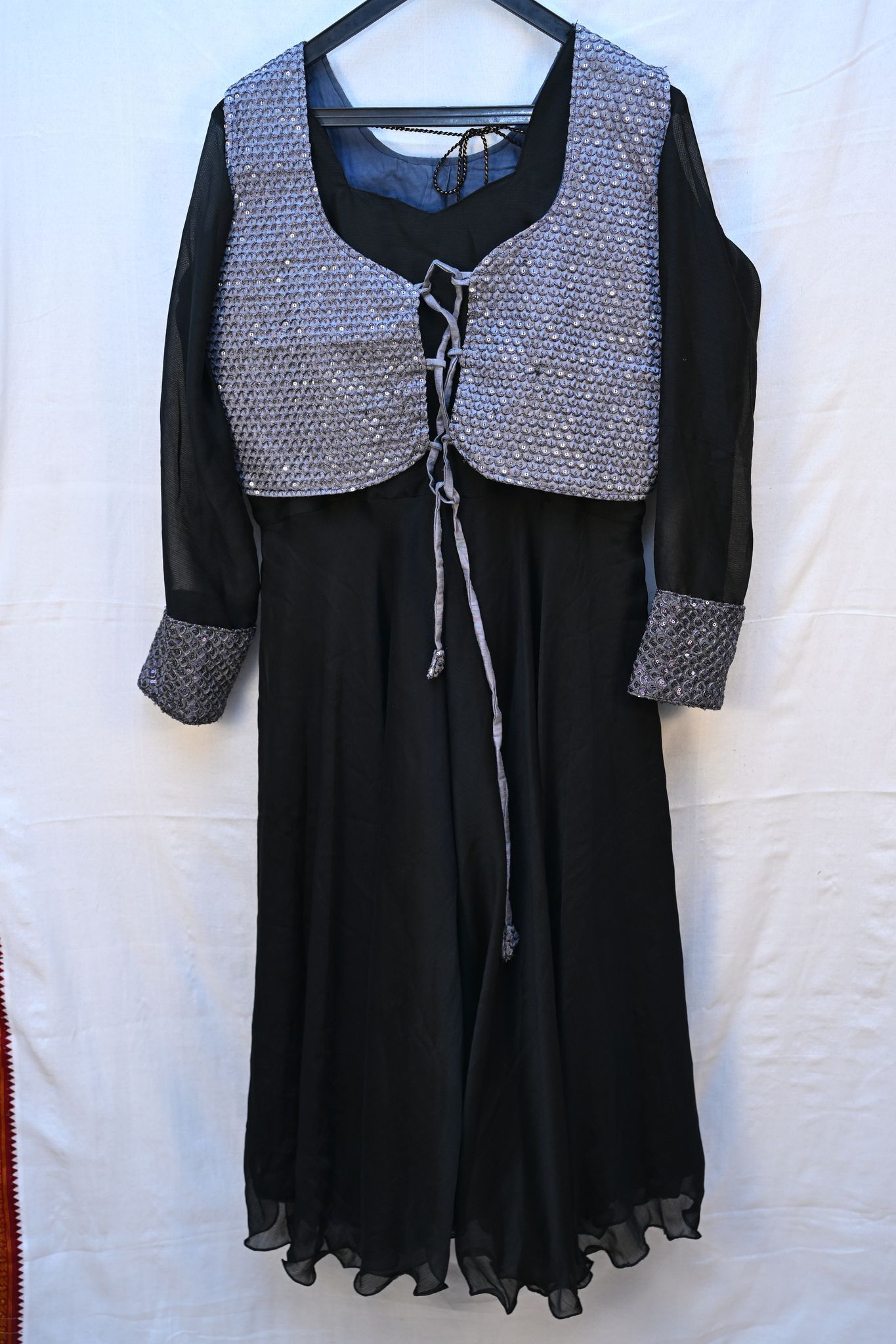Georgette Black Anarkali Suit