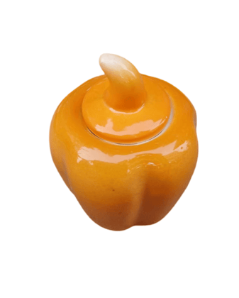 Ceramic Pumpkin-shaped Jar with Lid
