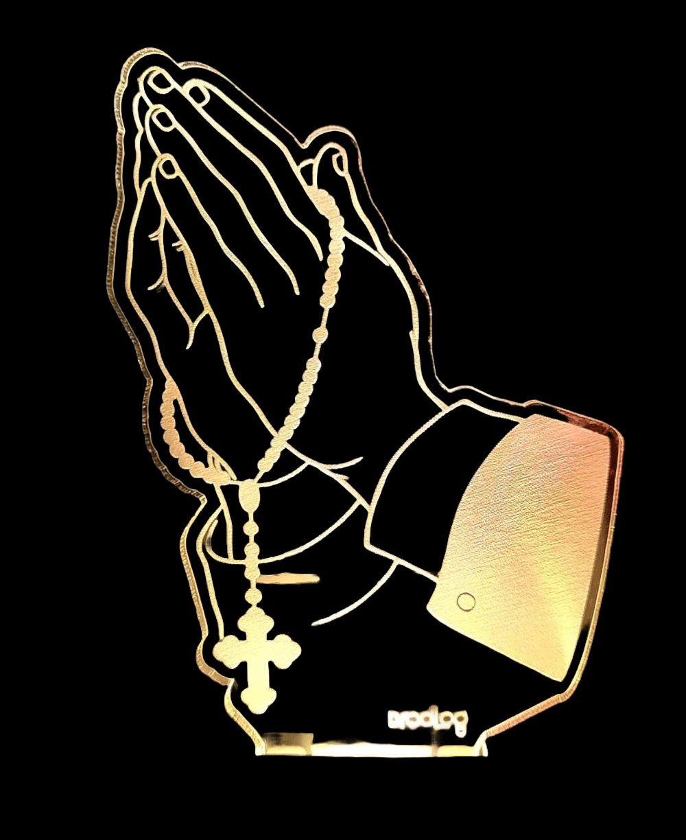 elegant 3D Praying Hands Night Light.
