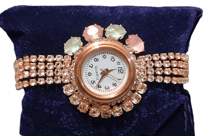 Women's Rhinestone Watch with Bangle Bracelet