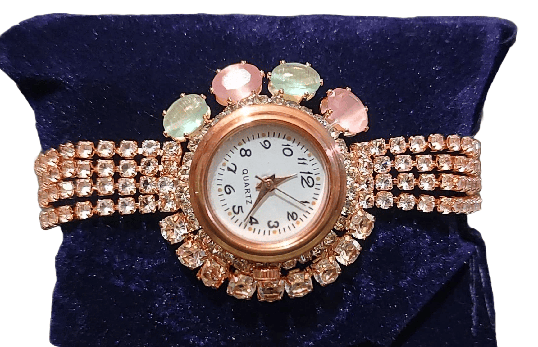 Women's Rhinestone Watch with Bangle Bracelet
