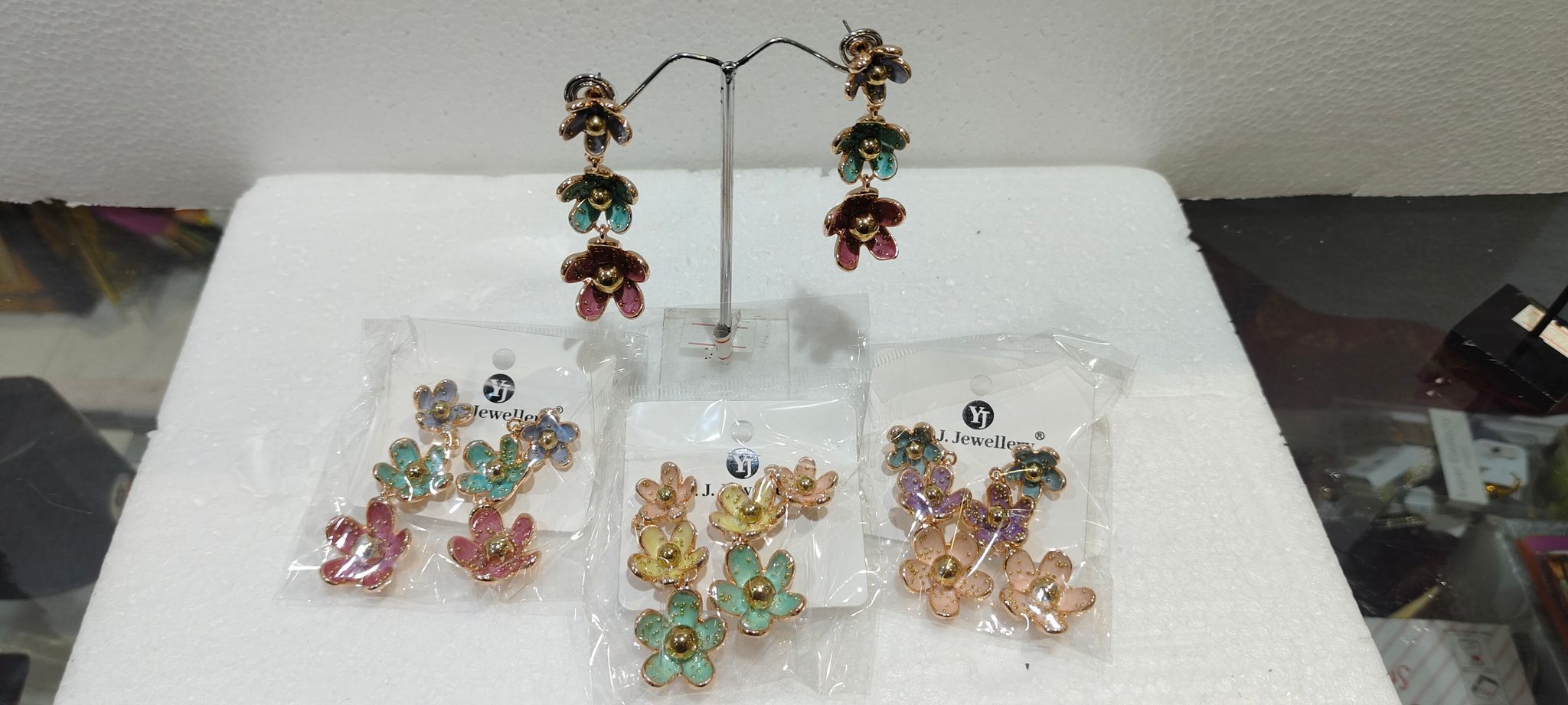 Delicate Flower Drop Earrings