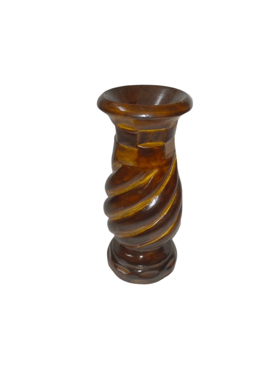 Handmade Wooden Swirl Vase