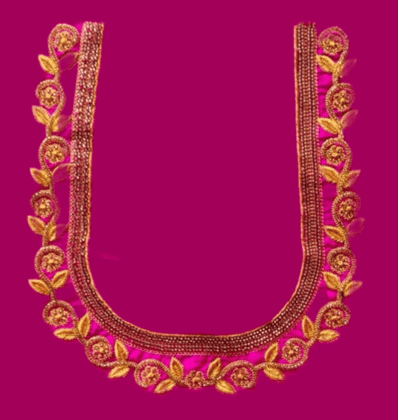 Indian Traditional Embroidery Saree Blouse Neck Design