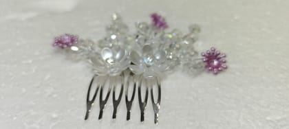 Elegant Rhinestone and Pearl Hair Comb