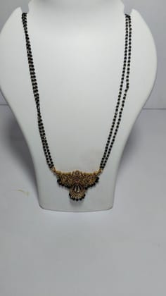 Black Beads Traditional Indian Necklace