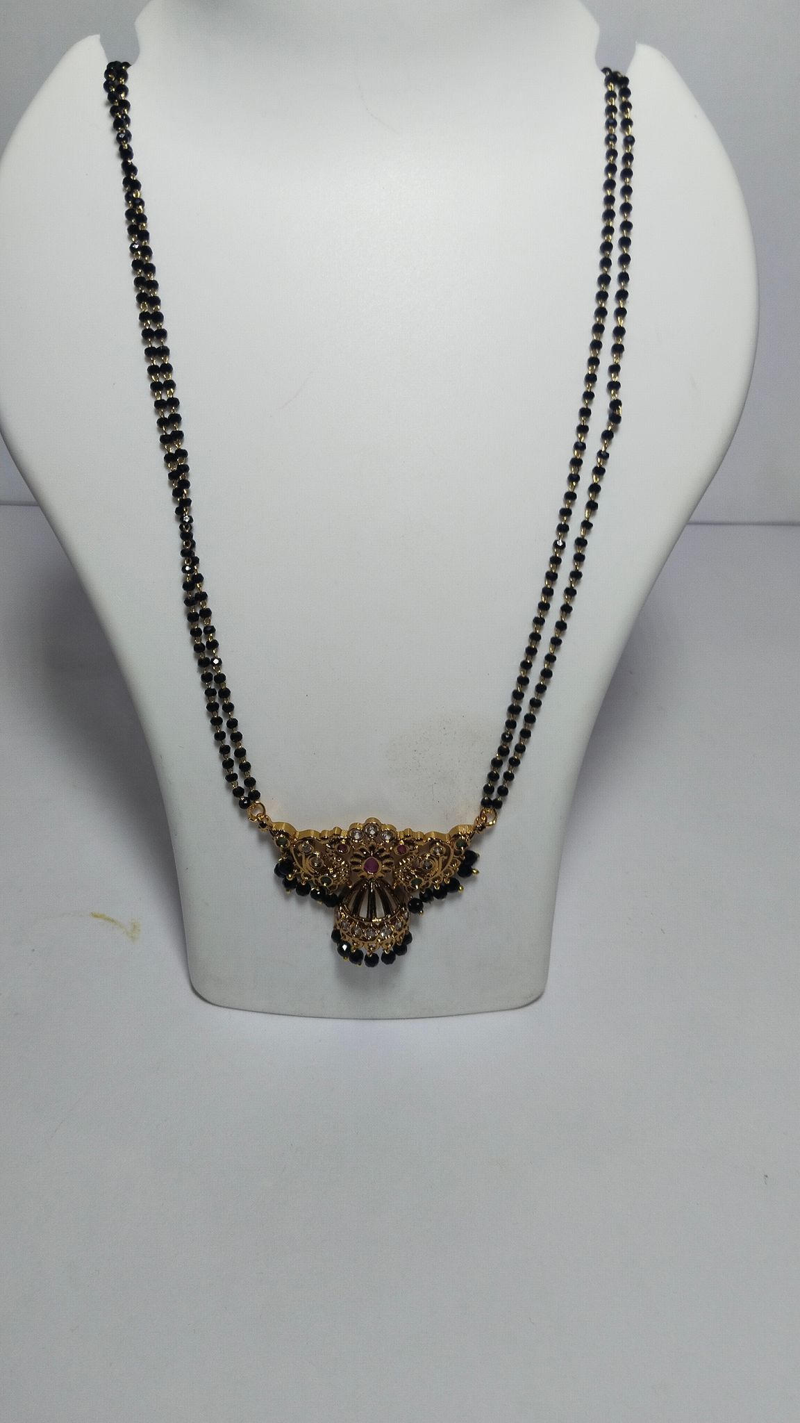 Black Beads Traditional Indian Necklace
