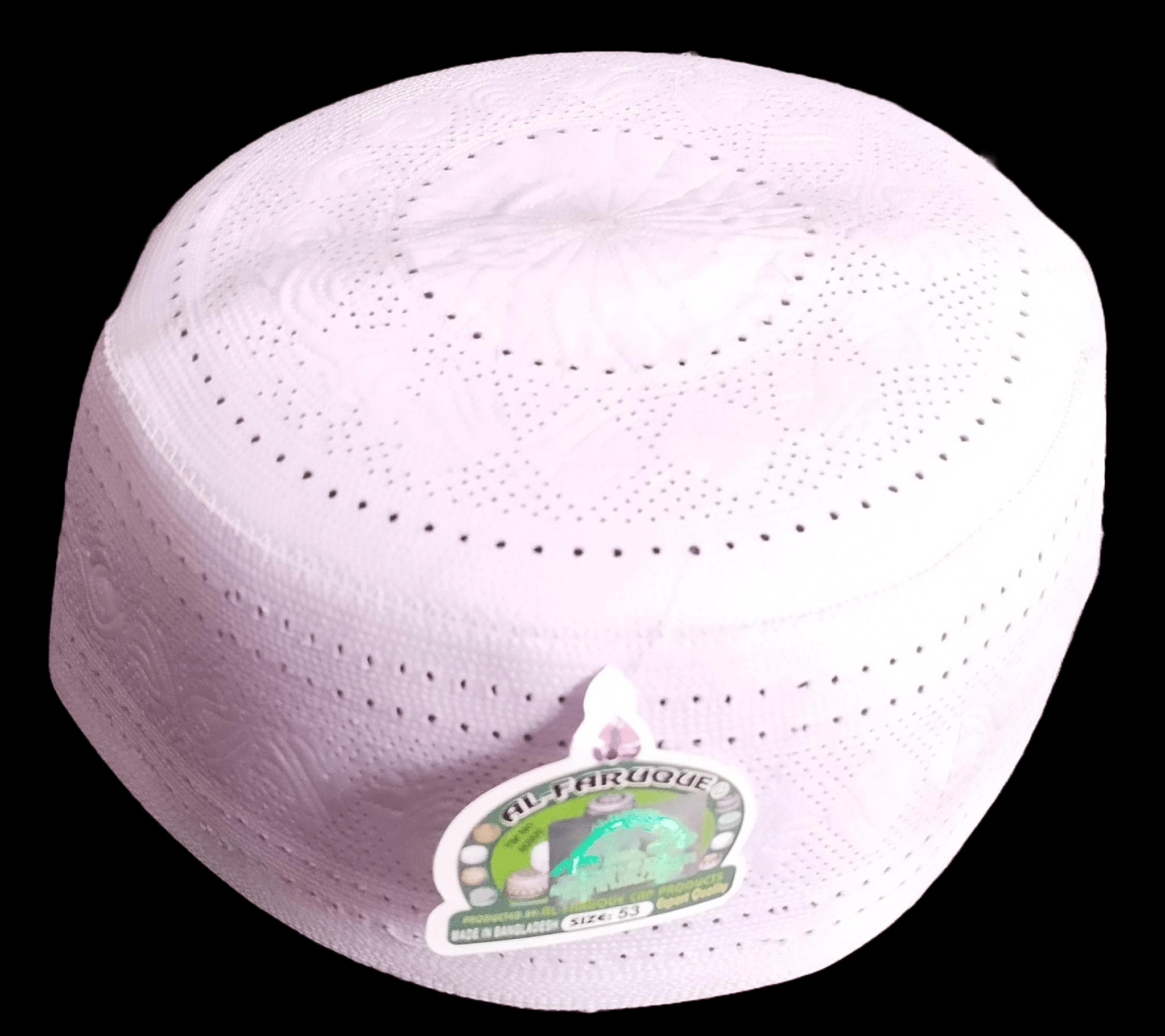 White Cotton Embroidered Kufi