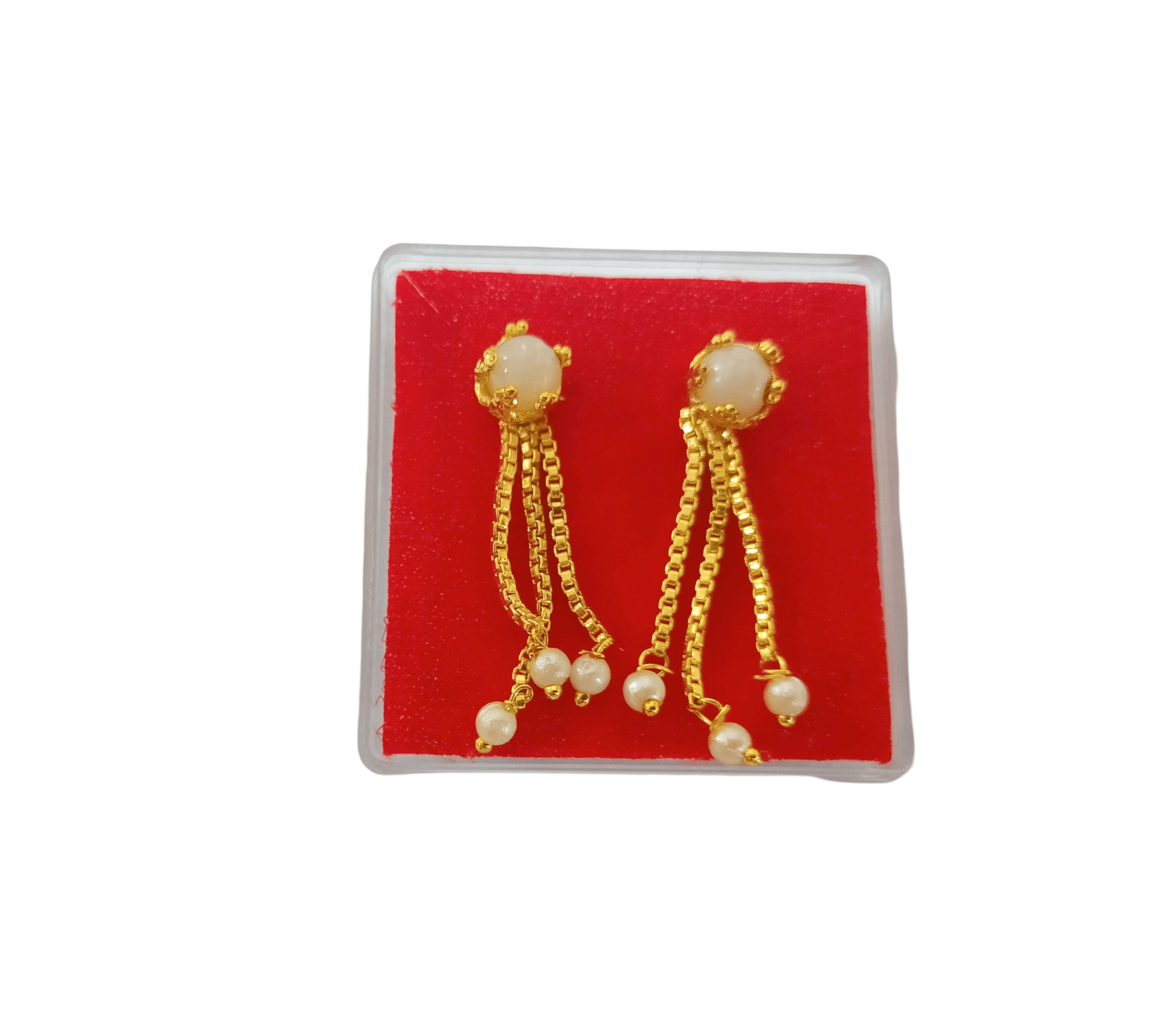 Gold Plated Pearl Drop Earrings