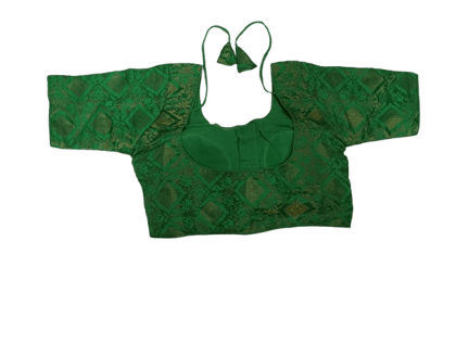 NLR RURAL Green Banarasi Silk Jacquard Blouse
