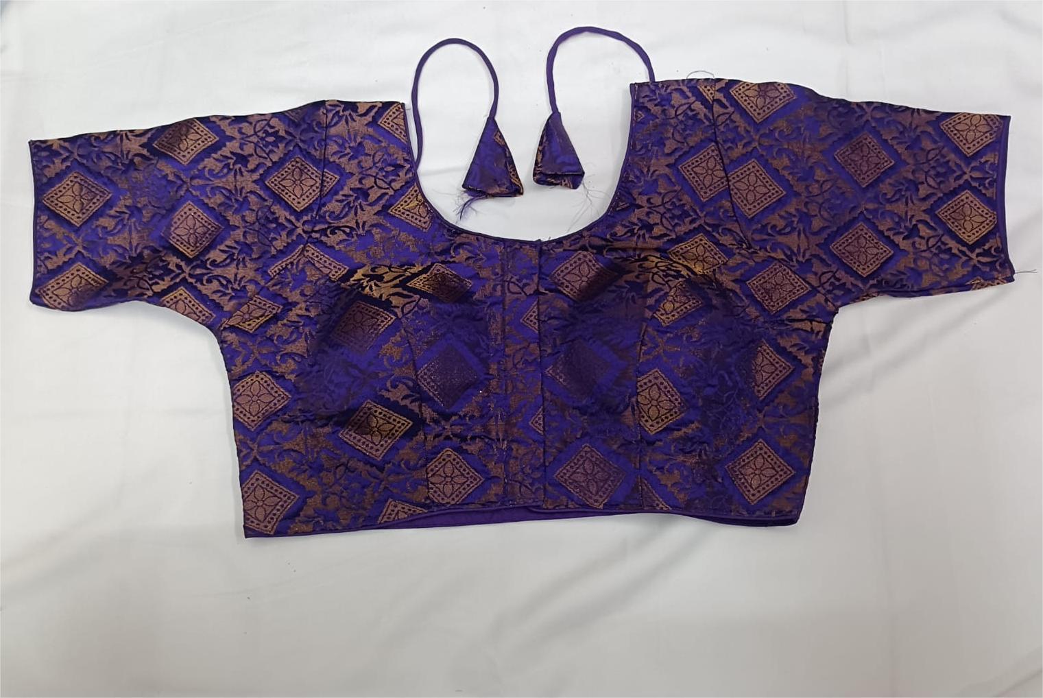 Readymade Saree Blouse | Women's Jacquard Silk Blouse | Saree Blouse For Women | Blouse For Saree | Party Wear Blouse | Wedding Blouse | Crop Top Blouse | Fancy Blouse