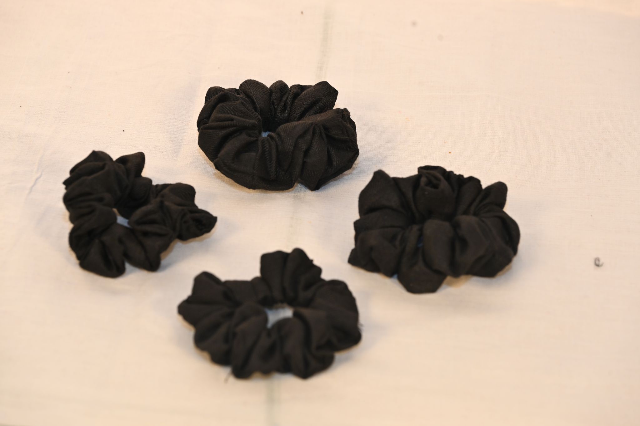 Black Basic Scrunchies 4-Pack