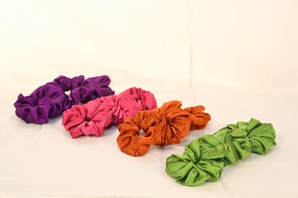 4-Pack of Silky Satin Hair Scrunchies