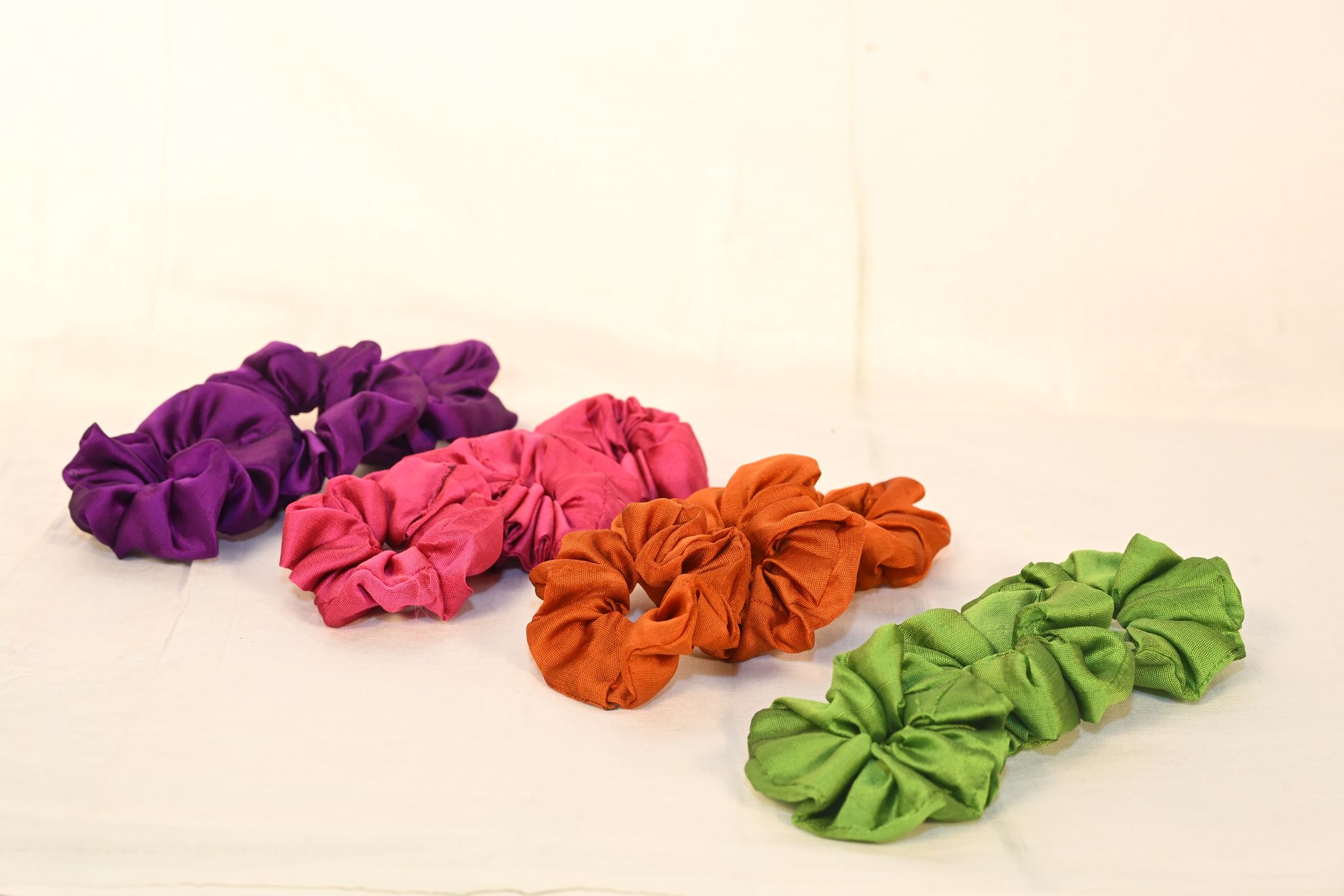 4-Pack of Silky Satin Hair Scrunchies