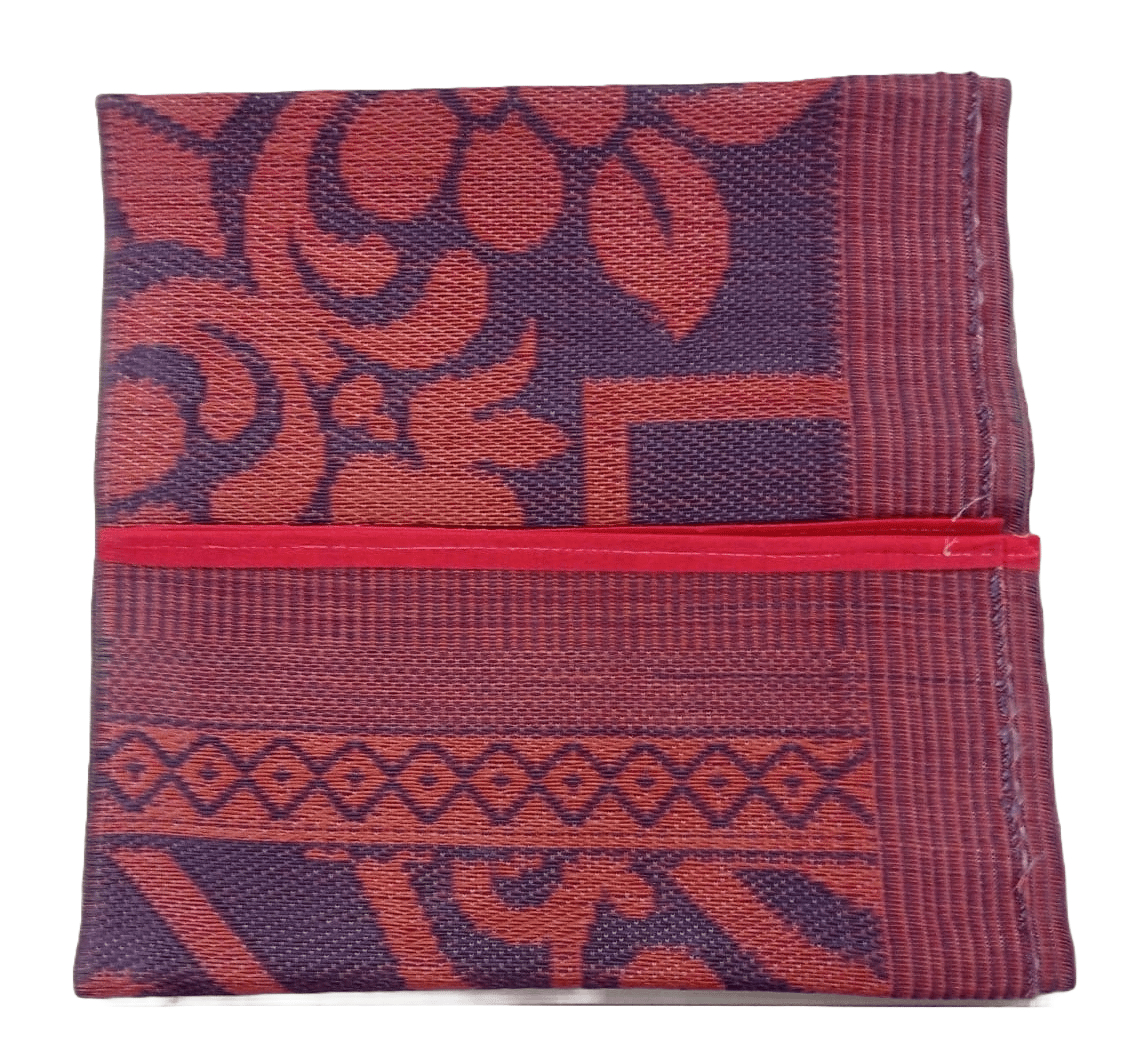 Reversible Placemat, Red and Purple Geometric Pattern