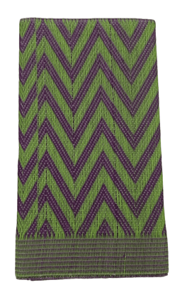 Green and Purple Chevron Patterned mat